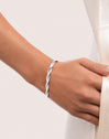 Pulsera Doble Lisse Twister Acero - puesto en modelo