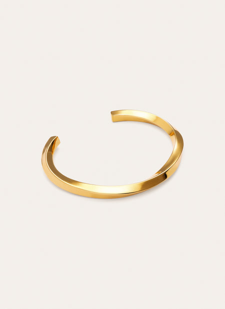 Brazalete Lizze Acero Baño Oro