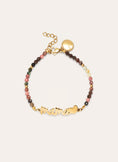 Bracelet Maman Cœur Tourmaline Acier Plaqué Or