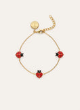 Pulsera Mariquita Baño Oro