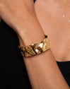 Tide Stainless Steel Gold Bracelet  