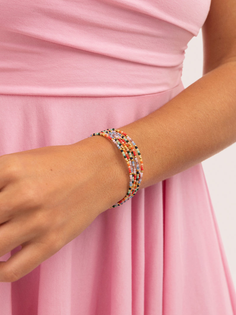 Pulsera Mawi Colors Acero Baño Oro