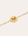 Butterfly Rose Armband Medaillon Vergoldet