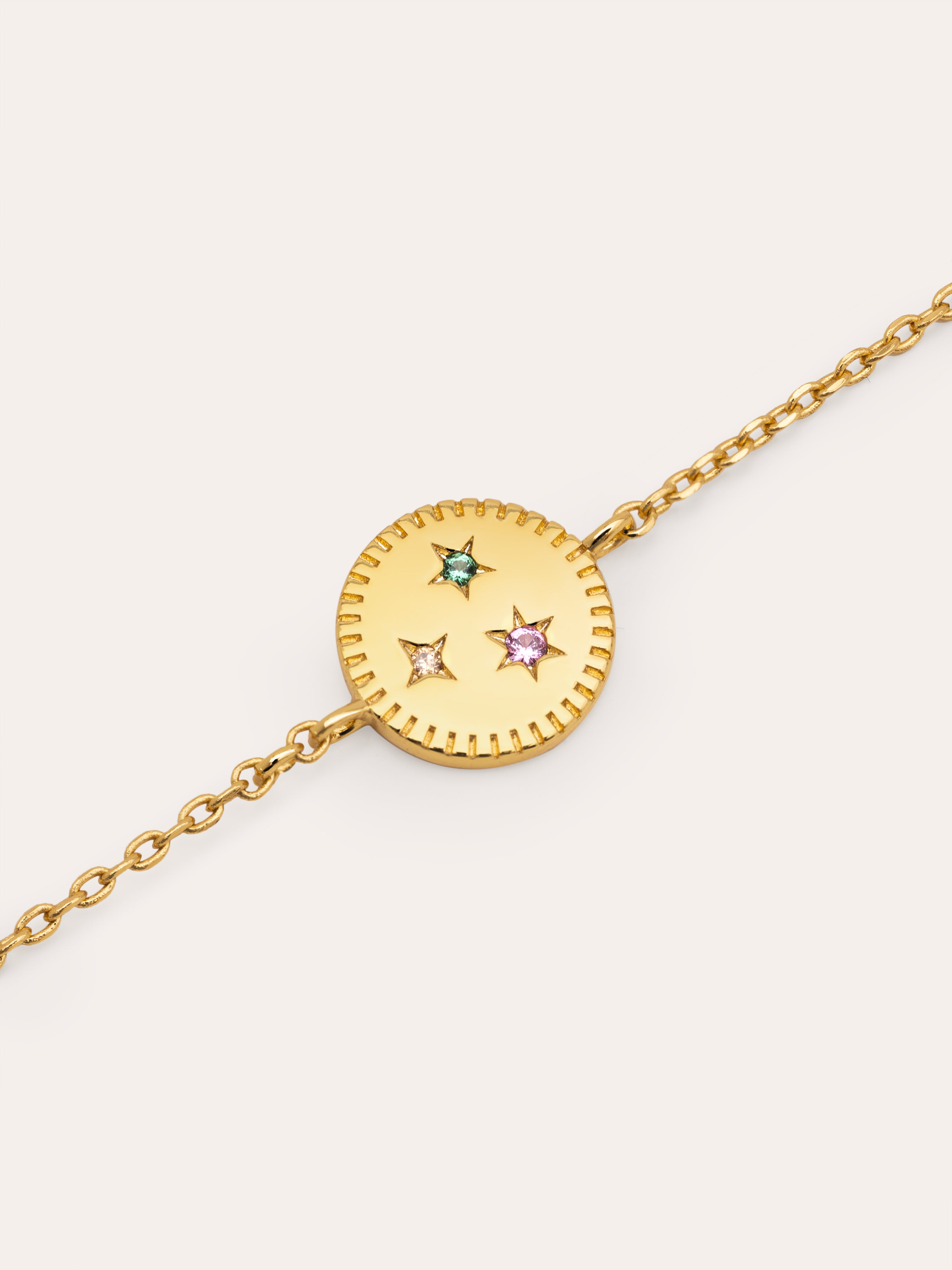 Pulsera Medallion Spark Color Baño Oro