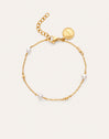Pulsera Bahia Pearls Acero Baño Oro