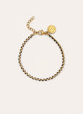 Pulseira Morgana Black Aço Banho de Ouro