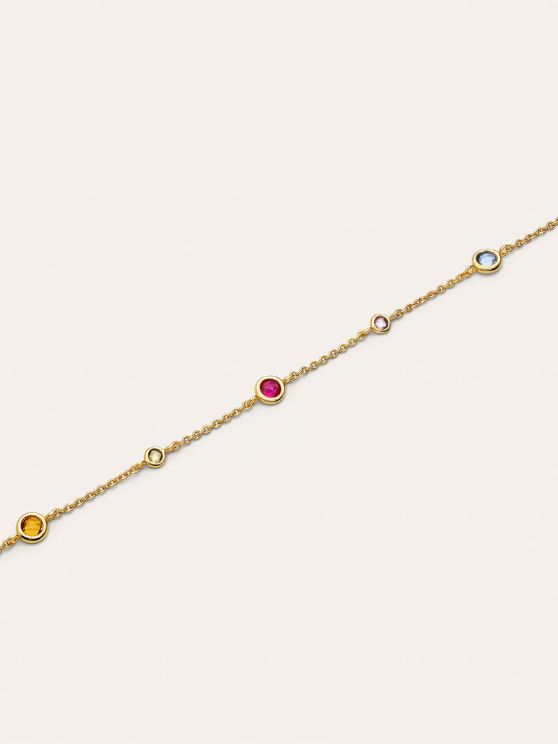 Pulsera New Orbit Multicolor Baño Oro