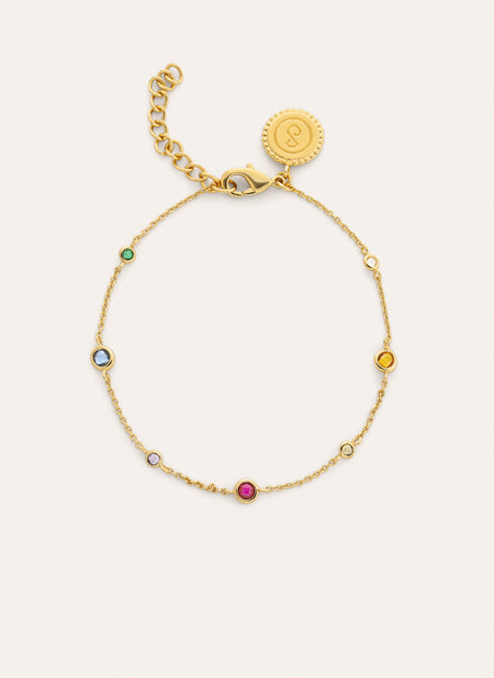 Pulsera New Orbit Multicolor Baño Oro