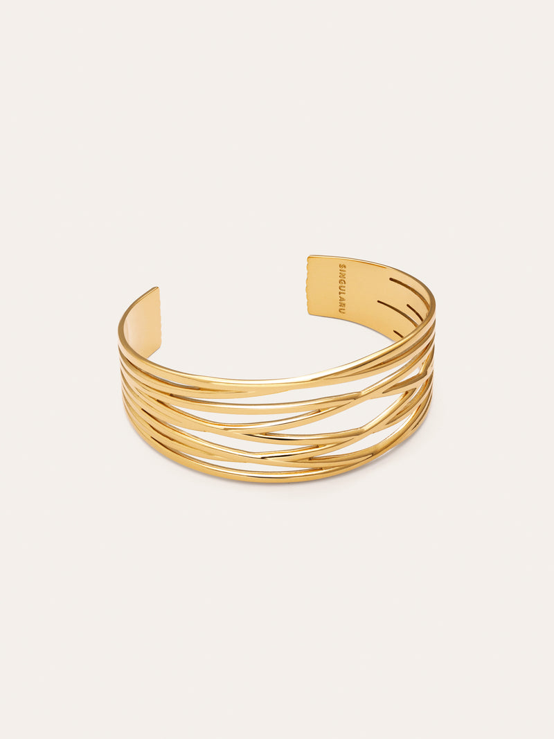 Brazalete Odisea Acero Baño Oro