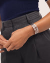 Odyssey Cuff Bracelet Steel - puesto en modelo