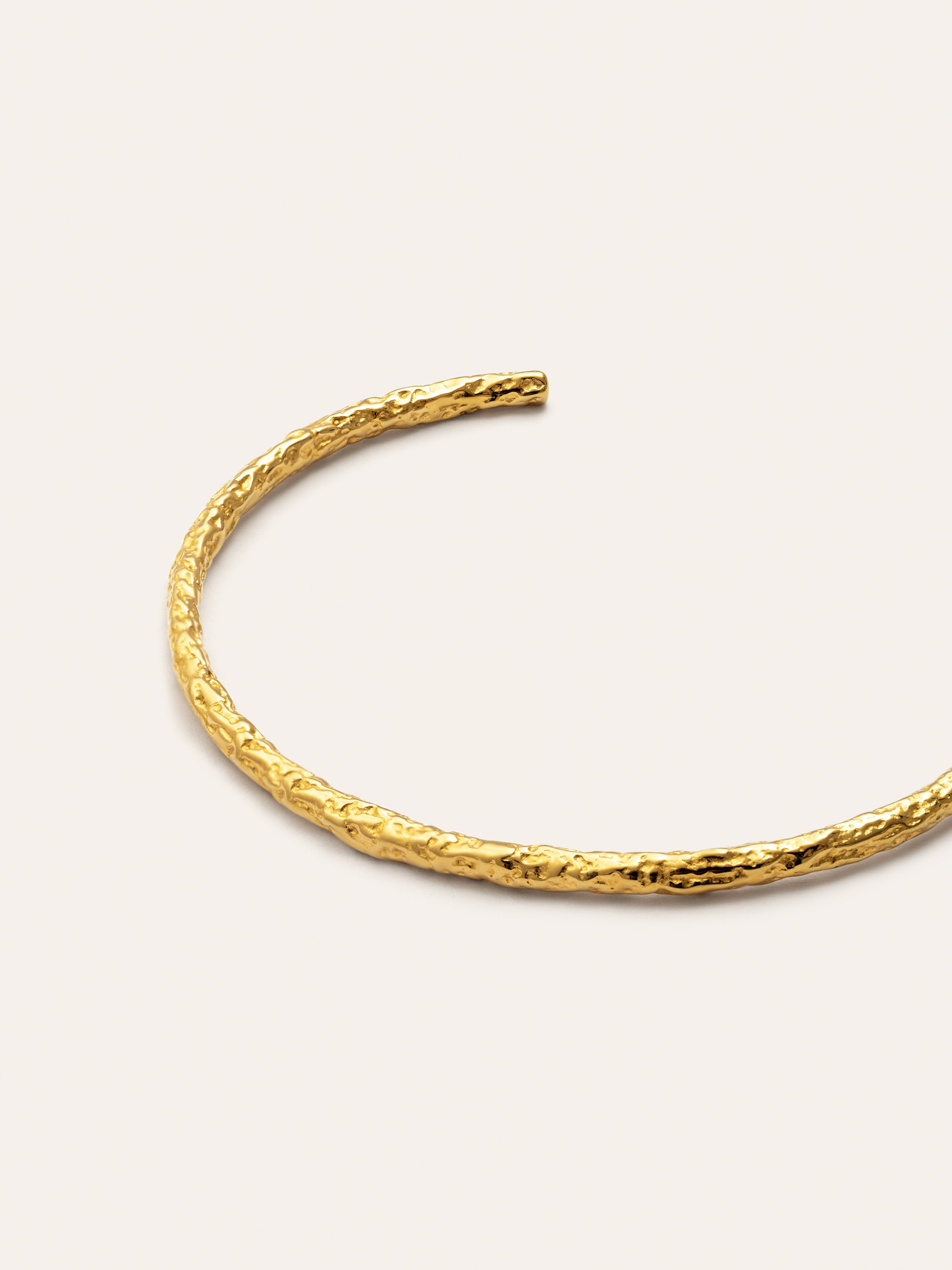 Brazalete Organic River Acero Baño Oro