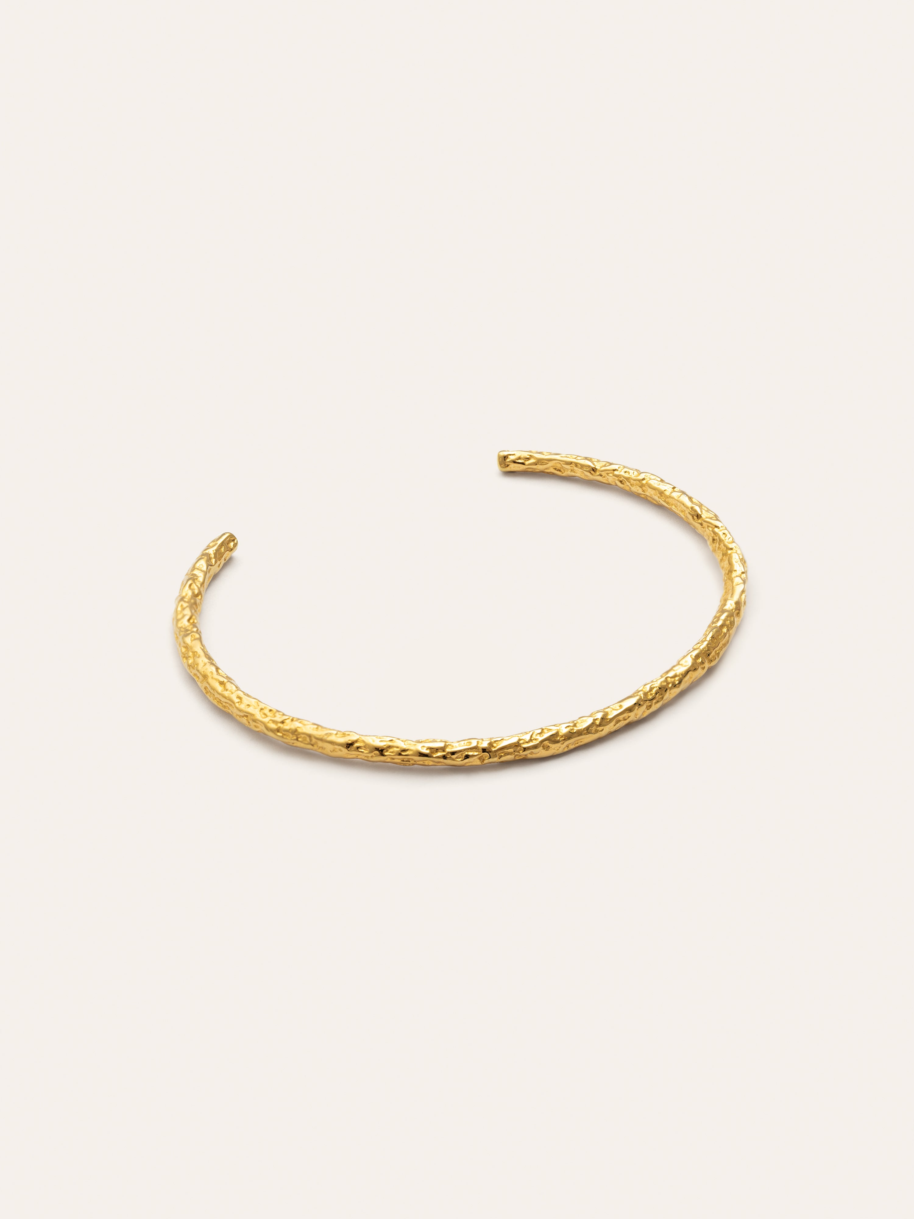 Brazalete Organic River Acero Baño Oro