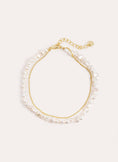 Pulseira Pearl Chain Aço Banho de Ouro