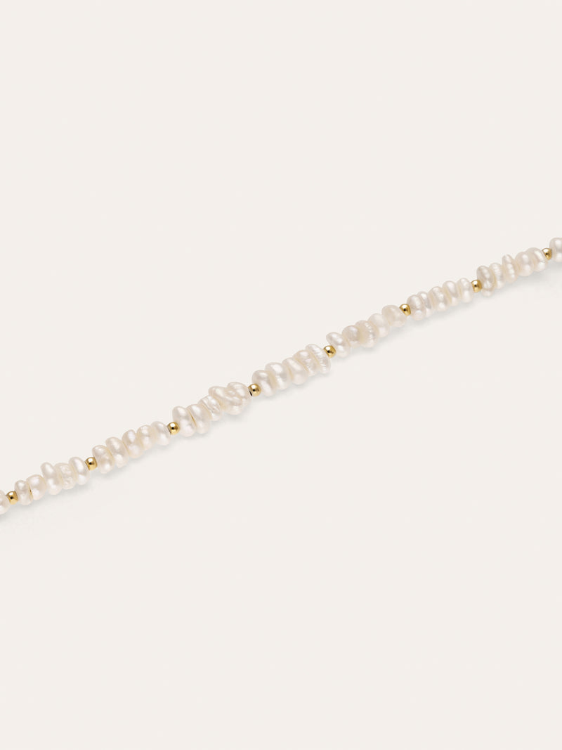 Pearls Dots Stainless Steel Gold Bracelet