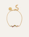 Rainbow Bubbles Armband, vergoldet
