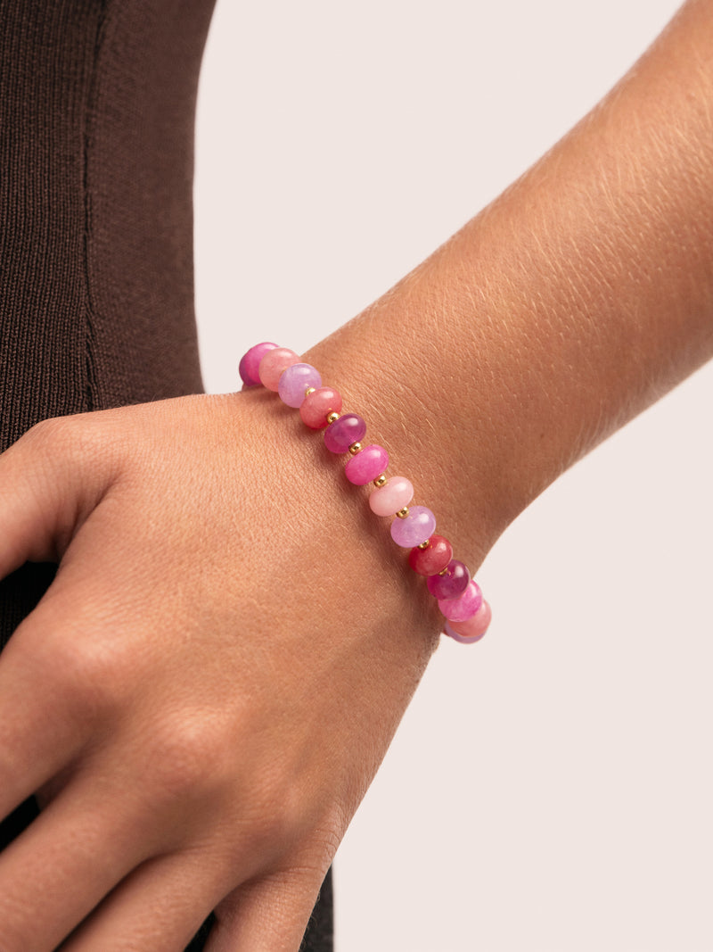 Pulseira Rosé Stones Aço Banho de Ouro
