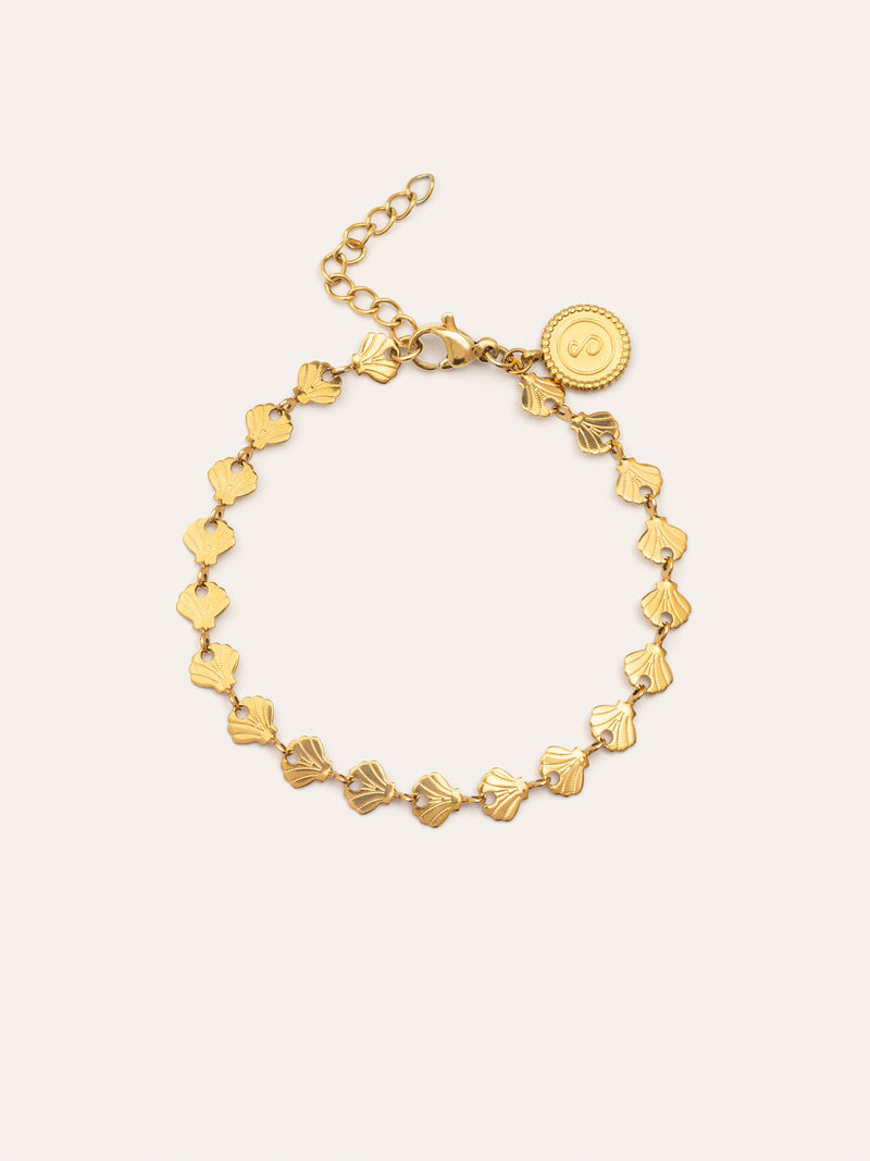 Bracelet Shells Acier Plaqué Or
