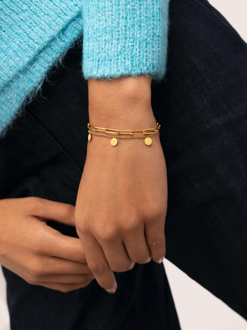 Pulsera Sienna Acero Baño Oro