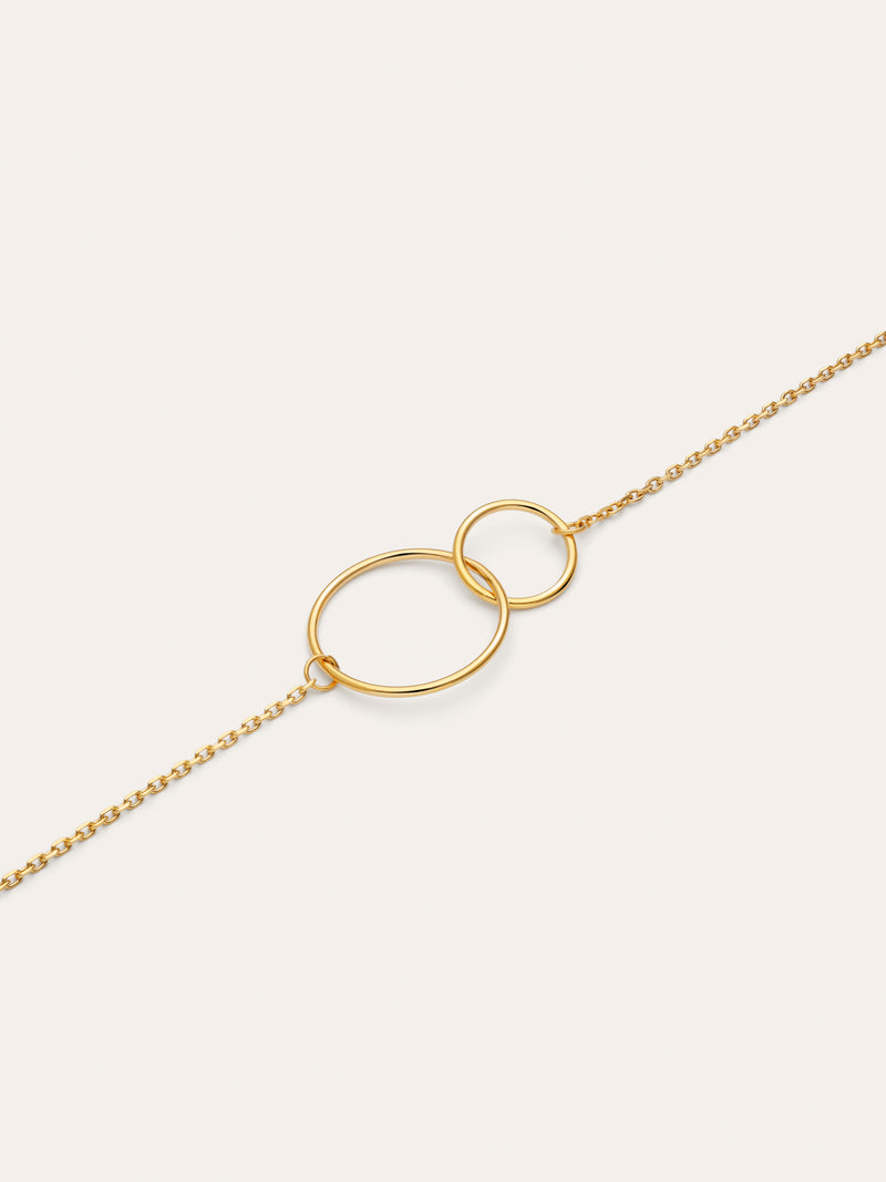 Sister Armband Staal Verguld met Goud