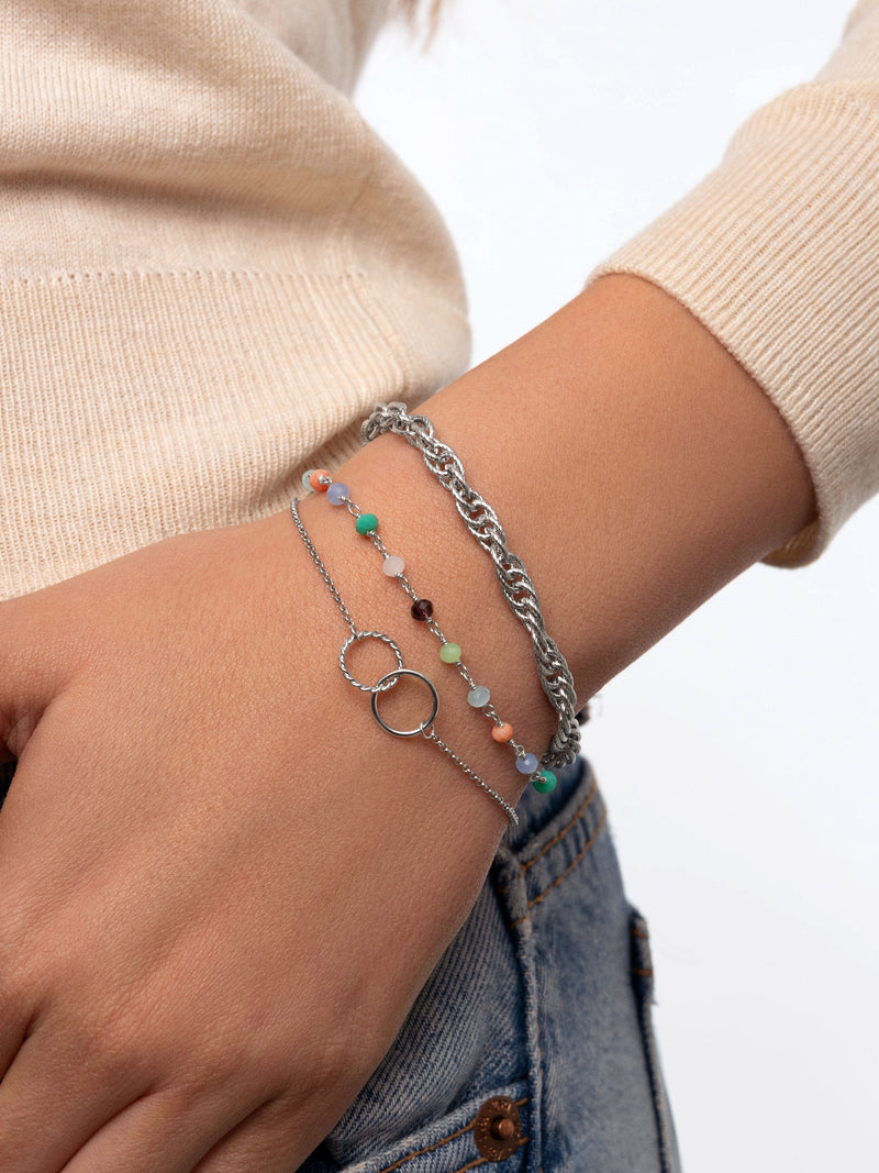 Spinning Rope Chain Armband Edelstahl