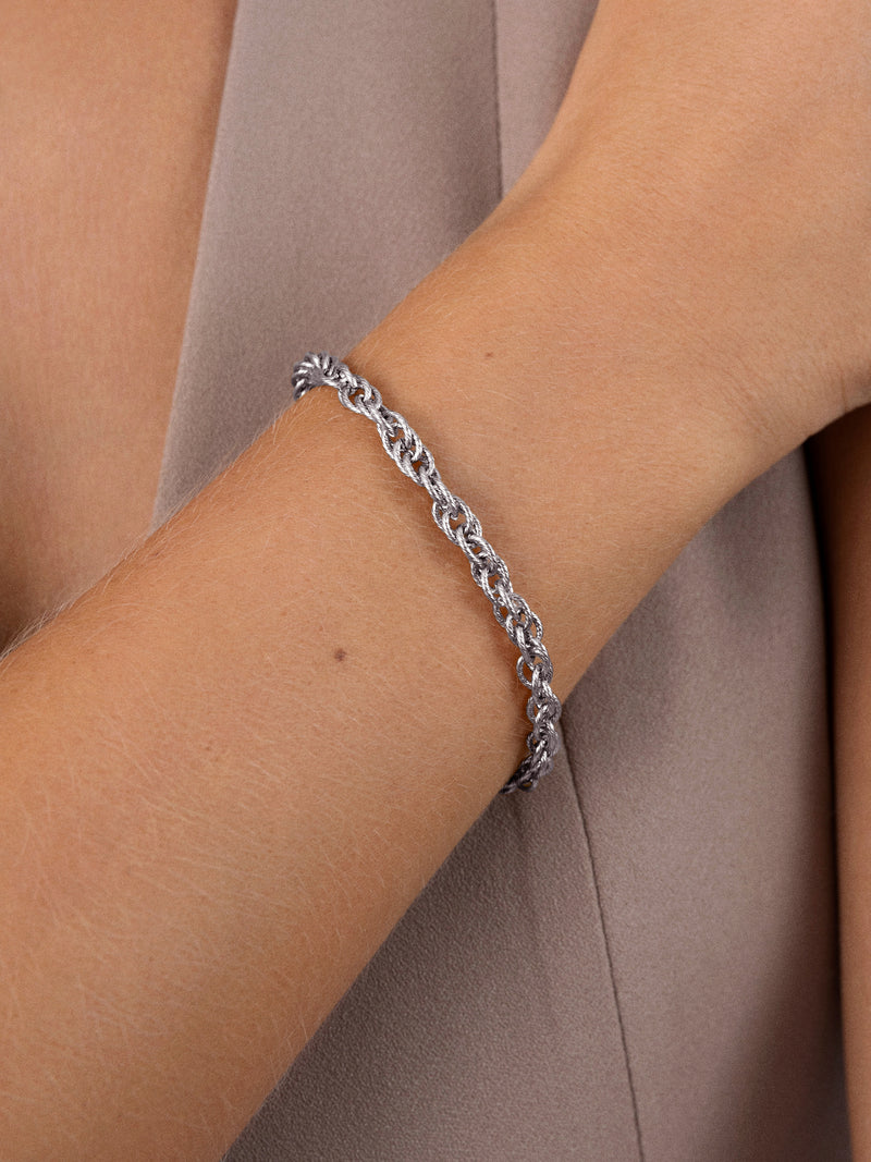 Spinning Rope Chain Armband Edelstahl