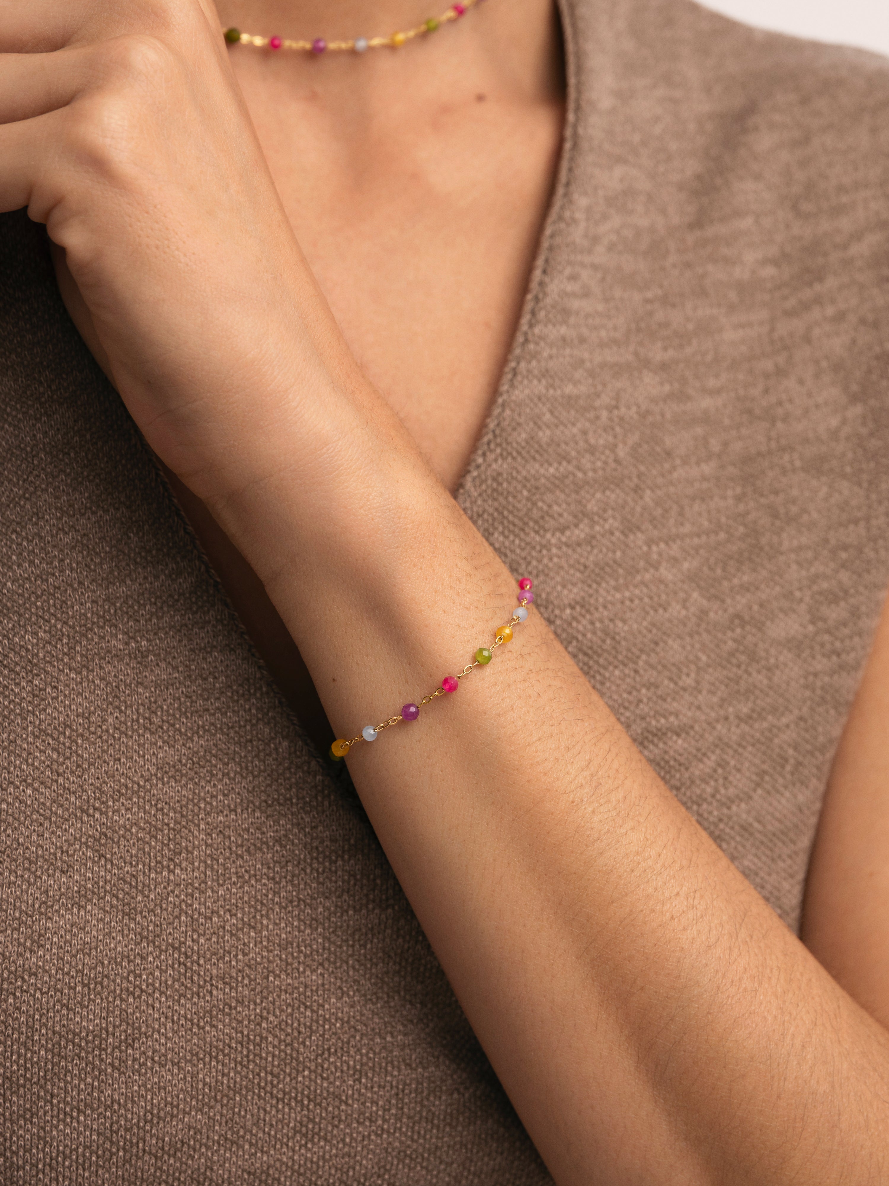 Pulsera Stella Color Acero Baño Oro