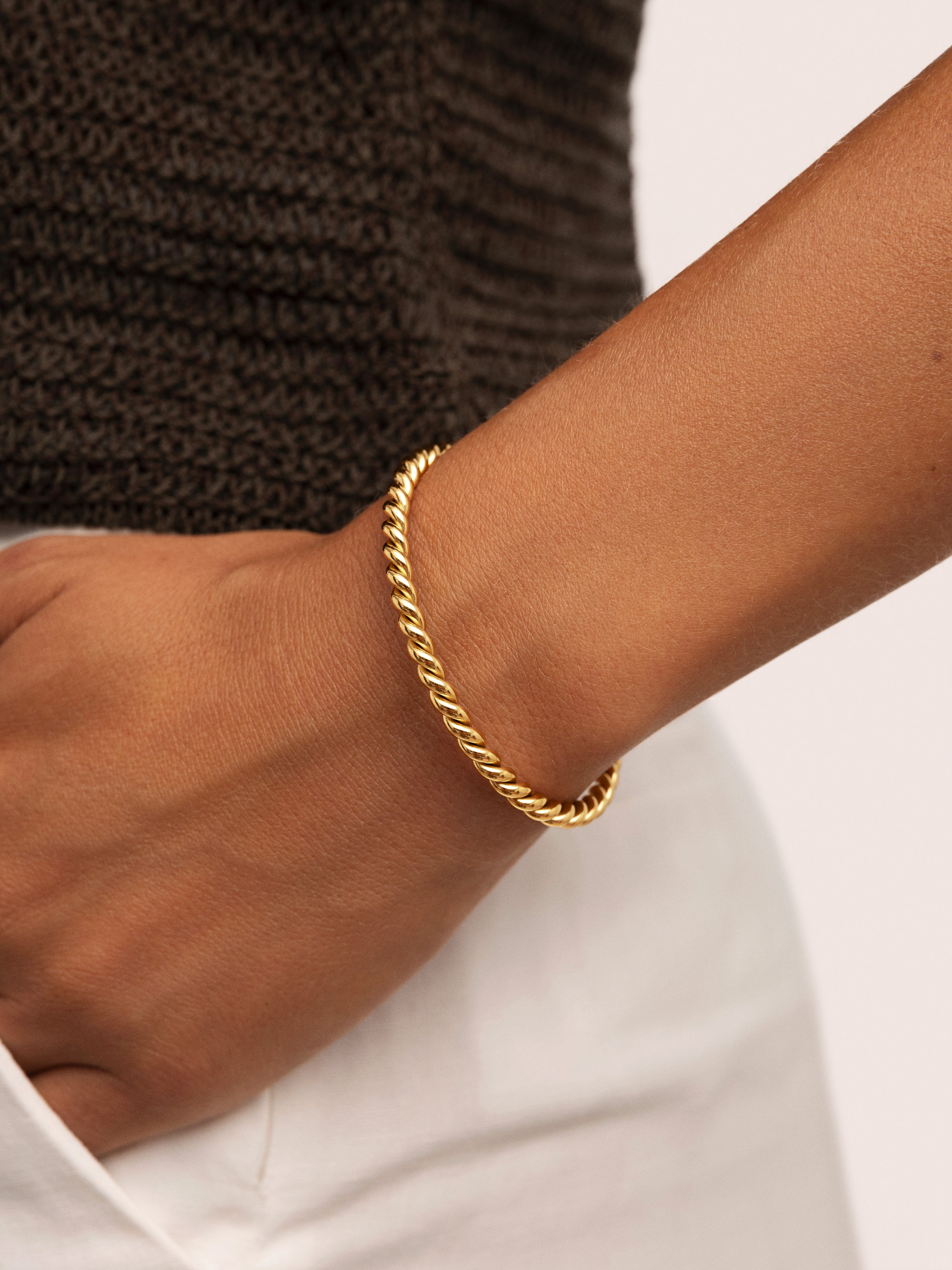 Tressia Stainless Steel Gold Bracelet
