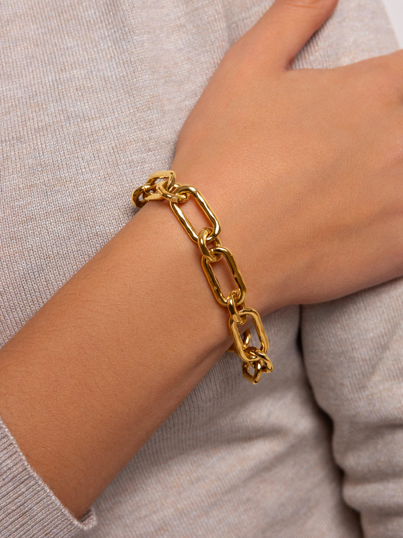 Zambia Link Armband, vergoldet