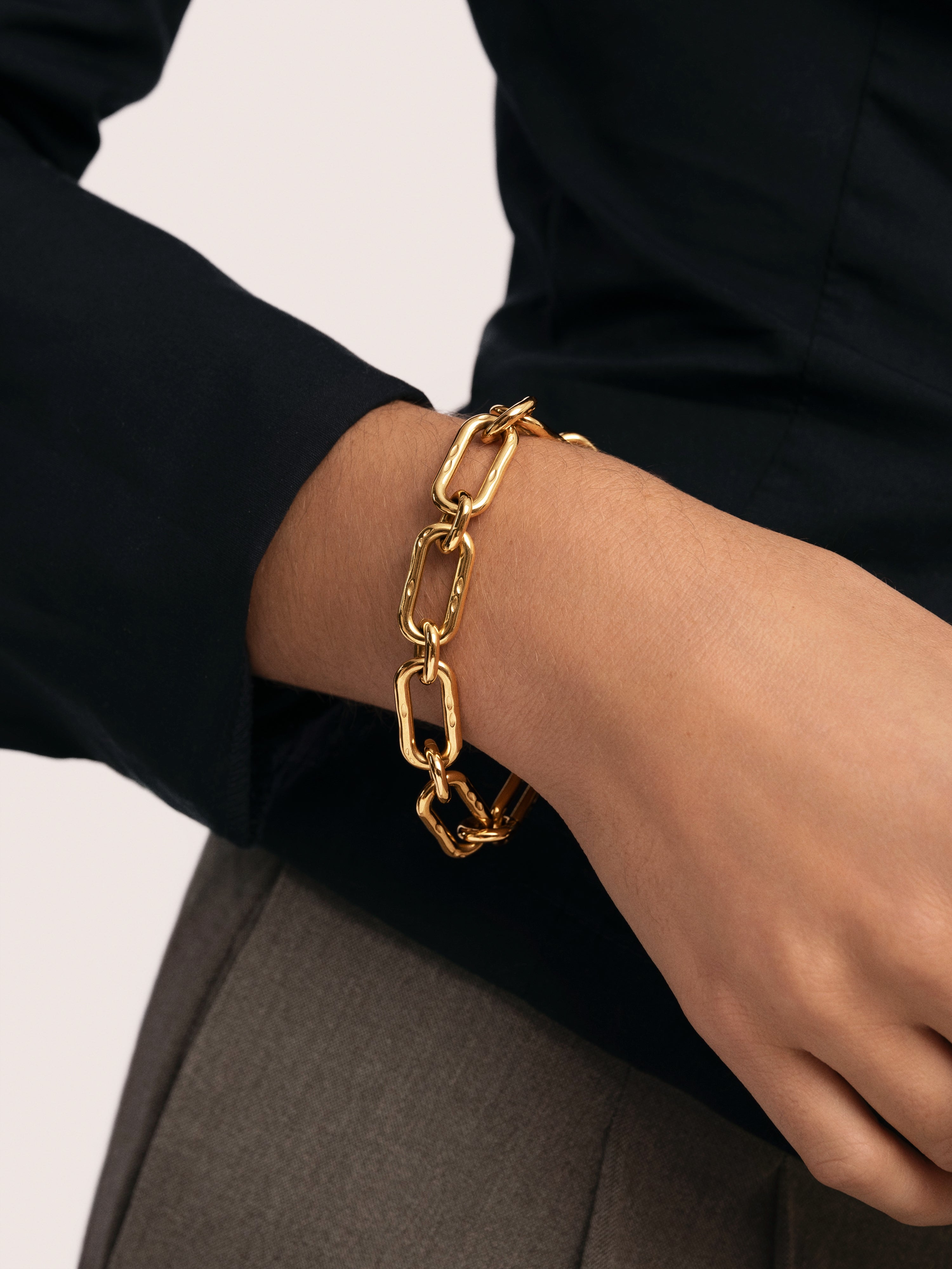 Armband Zambia Link Edelstahl mit 18kt Goldbeschichtung