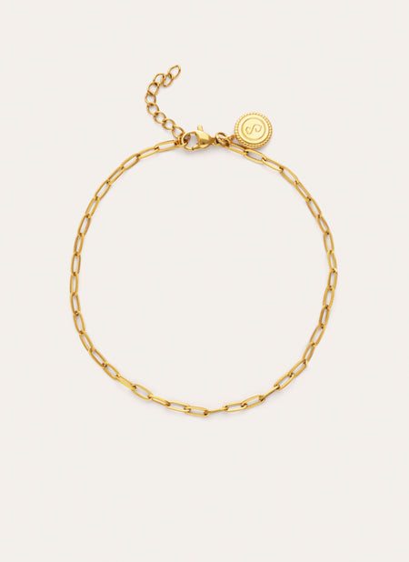 Tobillera Chic Acero Baño Oro