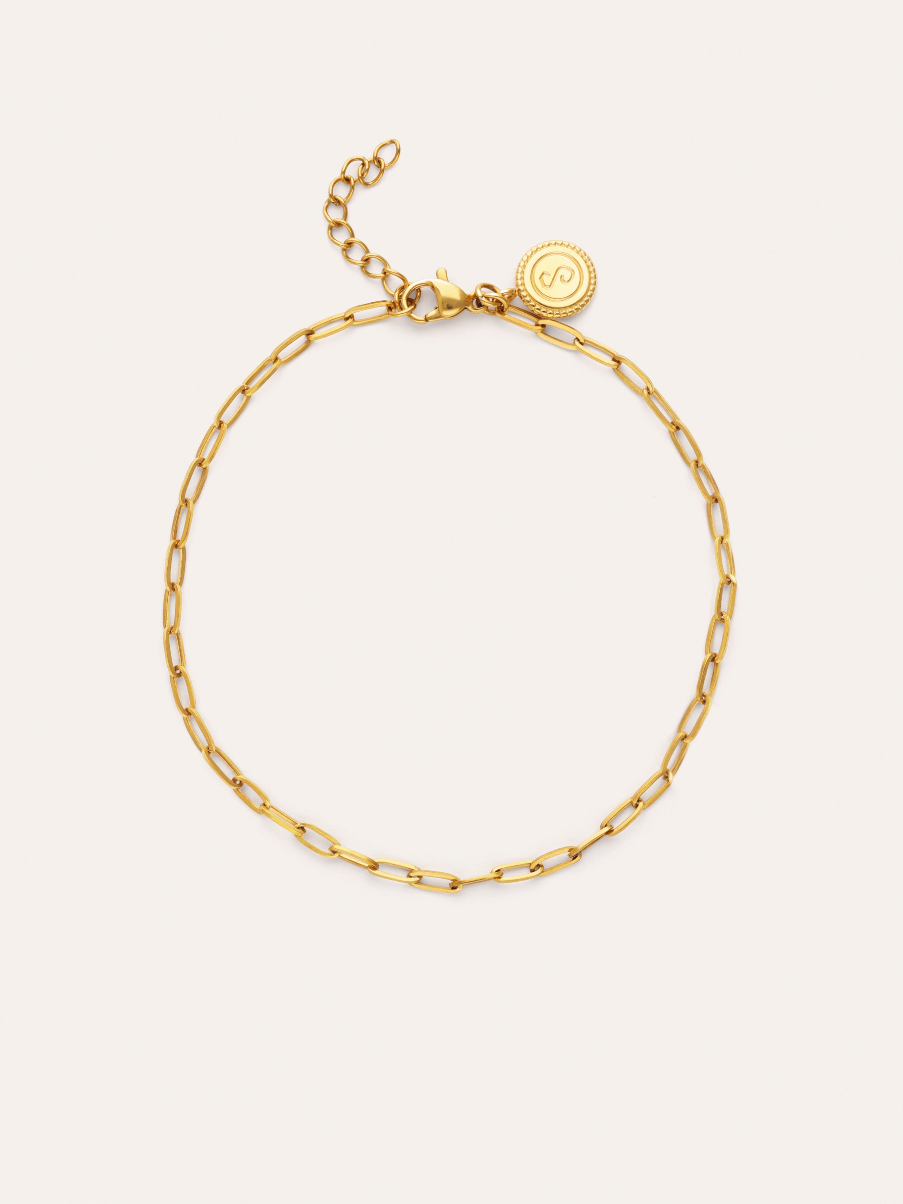 Tobillera Chic Acero Baño Oro