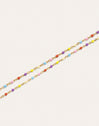 Tobillera Doble Dots Colors Enamel Acero Baño Oro
