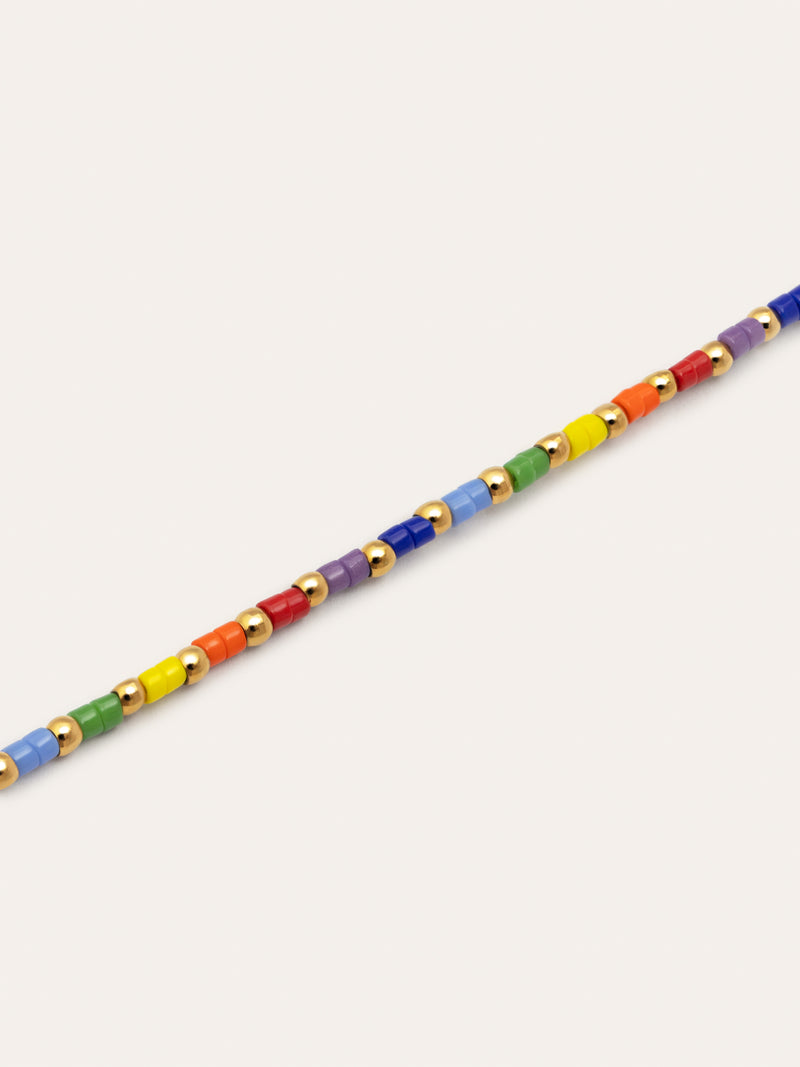 Rainbow Fußkettchen, Edelstahl vergoldet
