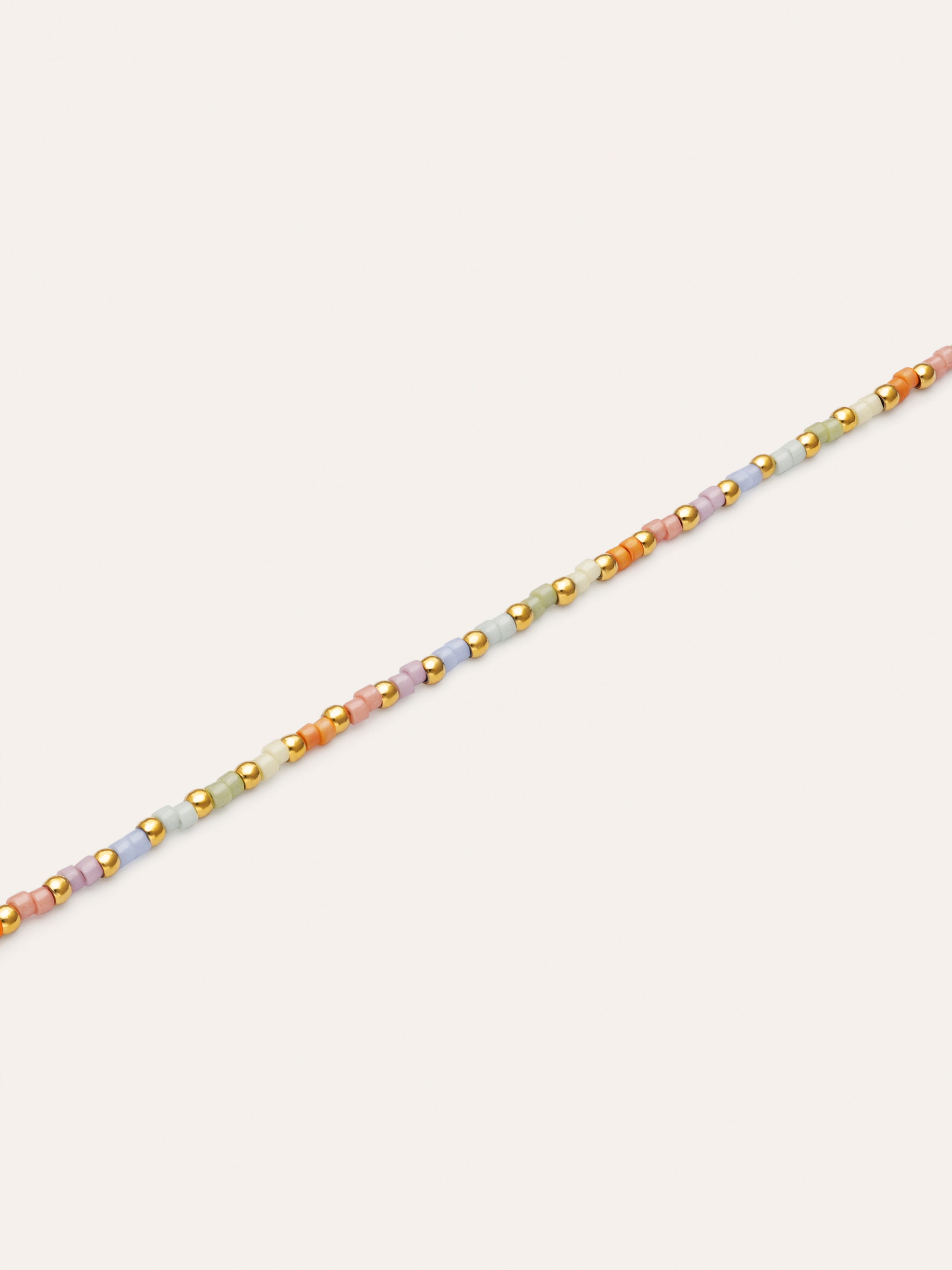 Tobillera Rainbow Pastel Acero Baño Oro