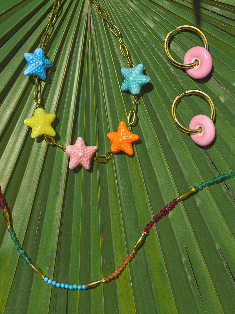 Halskette Starfish Chic Color Edelstahl mit Goldbeschichtung