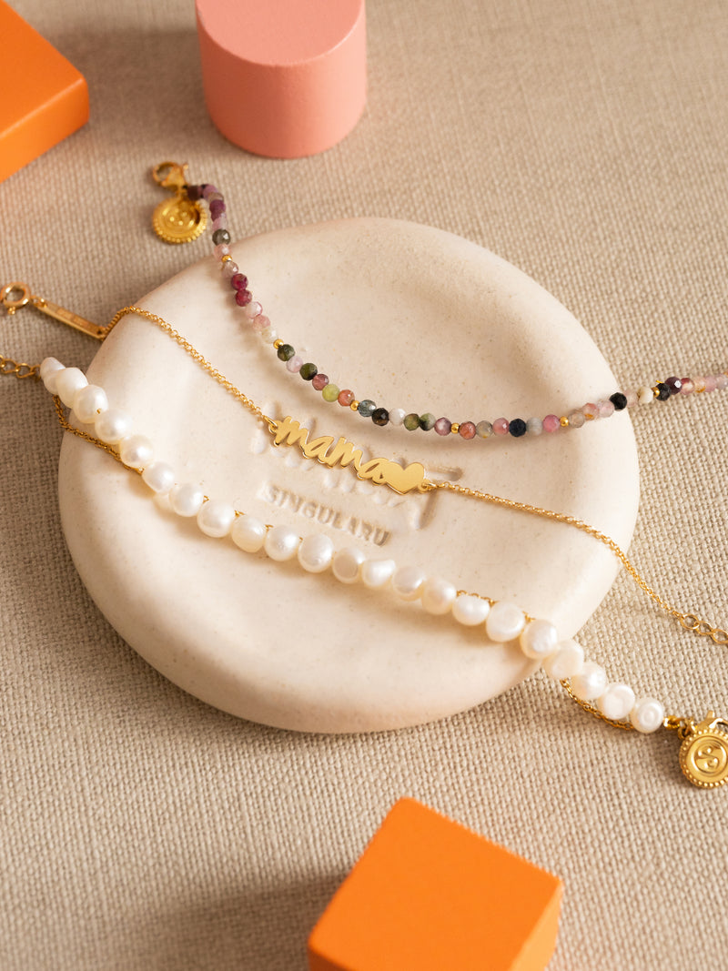 Mama Heart Gold Bracelet