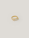 Anillo Proa Nácar Acero Baño Oro