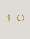 Pendientes Aro Rainbow Bubbles S Baño Oro
