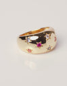 Bomb Color Stars Ring, vergoldet