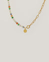 Collar Alpine Chic Stones Acero Baño Oro