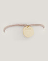 Pulsera Personalizada Medallón Organic Rosa Acero Baño Oro