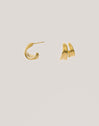 Boucles D’oreilles Créoles Aire Acier Plaqué Or