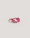 Anillo Buganvilla Raspberry Baño Oro Rosa