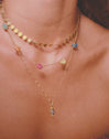 Charm Seepferdchen Blau Vergoldet