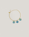 Choker Shelly Blue Acero Baño Oro