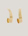 Boucles d'oreilles longues coquillage acier plaqué or - vista 5