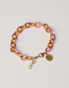 Pulsera Link Tropical Acero Baño Oro