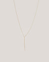 Collier Y Fine Tressia Acier Plaqué Or