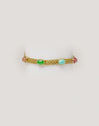 Pulsera Tape Stones Acero Baño Oro