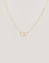 Collar Circles Twist Acero Baño Oro